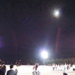 月と照明のコラボ